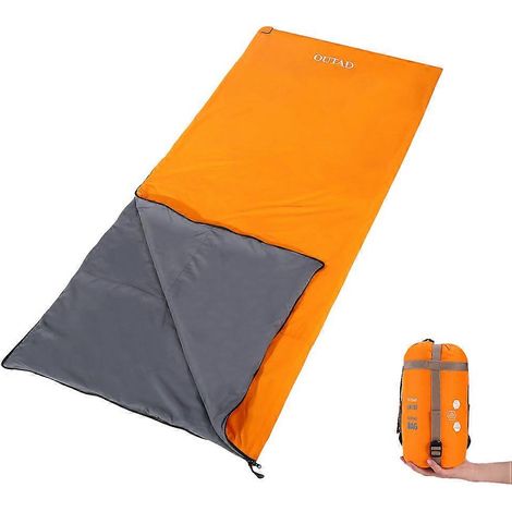 Sac de couchage enveloppe pour adultes, idéal pour le camping, la randonnée et la plage. Ultraléger, parfait pour les voyages, le printemps et l'automne. (1/5)