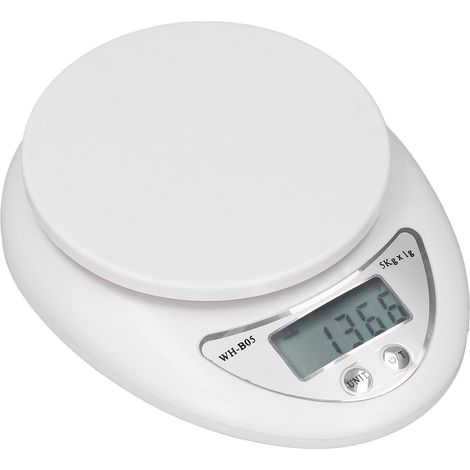 Balance de Cuisine Numérique 5kg Haute Précision, Écran LCD Compact pour Peser Aliments, Régime, Pâtisserie et Cuisson (1/5)