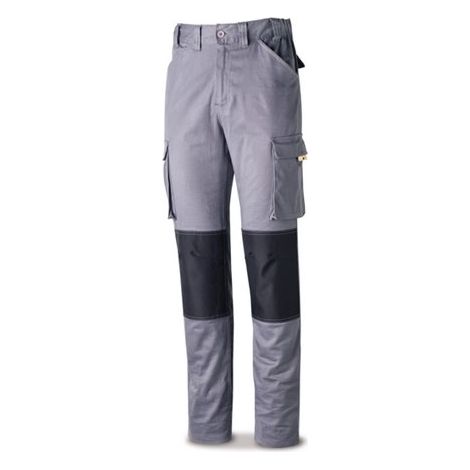BRAND Labor Protection Pantalon Stretch avec renfort Taille 40 en coton et élasthanne en gris et noir 588-PSTRG4