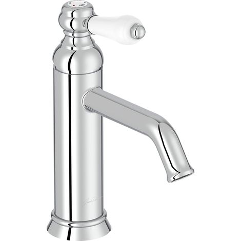 Mitigeur lavabo,Design Rétro, poignée céramique,Économie d’eau,Installation facile,Finition Chrome,17x23.2x5.5cm (1/3)