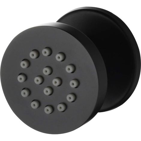 1 Pack Accessoire de douche, jet latéral 2 pouces, laiton noir, montage mural, rotation réglable, pour salle de bain (1/5)