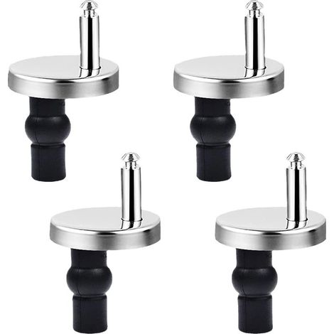 Lot de fixation abattant Macaron wc universels pour abattant de WC-Compatible avec la plupart des sièges de WC standards avec système d'abaissement automatique-Facile à installer(4 pièces) (1/5)