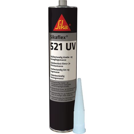 SIKA - Sikaflex-521 bianco UV - Per uso interno ed esterno - Si attacca alla maggior parte dei supporti - Idratante - 300 ml (1/5)