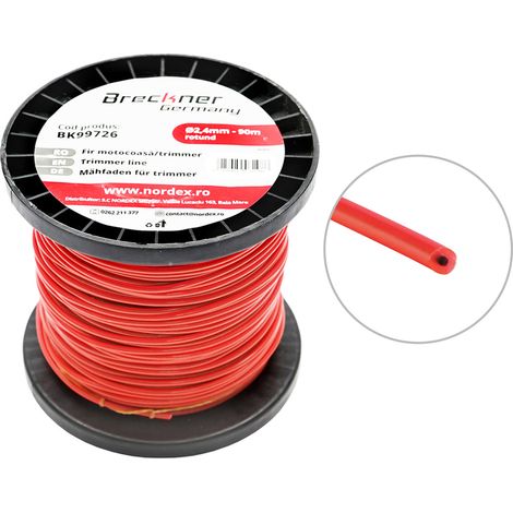 Filo per decespugliatore tondo, 2,4 mm x 90 m Breckner Germany (1/4)
