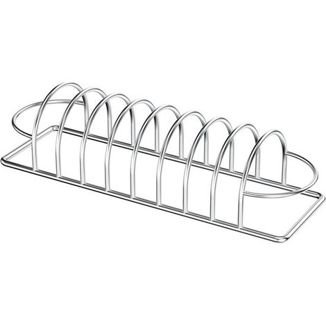 Support pour barbecue - Support à poulet rôti - Cuisine extérieure - Acier inoxydable - 22 x 6 x 5 cm - Argent (1/5)