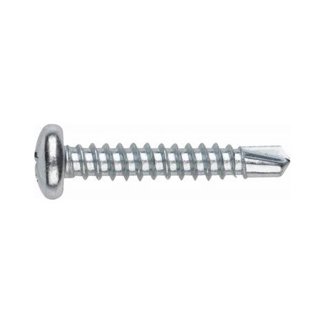 Tornillo autoperforante - Cabeza redonda - Ranura Phillips - Zincado 4,2 x 25 - Caja de 500