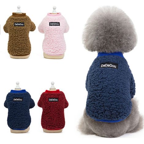 Maglione per cani di piccola taglia, cucciolo, gatto, inverno, caldo, cappotto per animali domestici, comodo, in pile, carino, maglione pullover per cani di piccola taglia, bambina e ragazzo-2XL (1/5)