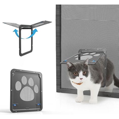 Zanzariere per animali domestici facili da installare e con chiusura di sicurezza, adatte a cani e gatti di piccola e media taglia. (1/5)
