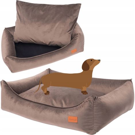 DIVANO piccolo letto per cane o cucciolo 70x55x18 cm Ukory mocha BROWN (1/5)