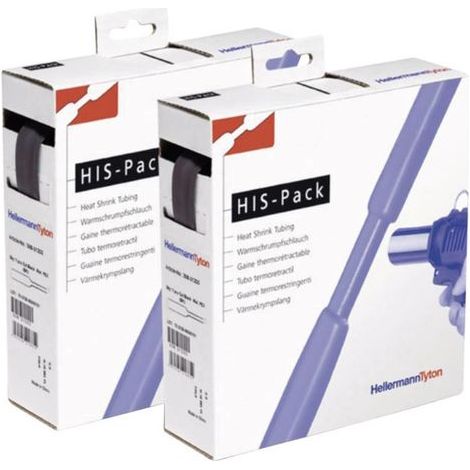 HellermannTyton 300-31900 Gaine thermorétractable sans colle noir 19.10 mm 9.50 mm Taux de retreint:2:1 5 m (1/4)