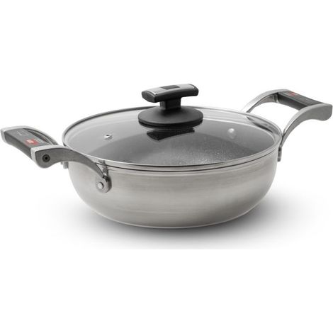 Tegame Antiaderente ad Induzione Chef Antigraffio con Coperchio 28 cm (1/2)