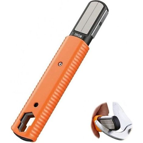 Aiguiseur de poche multi-usages et affûteur pour outils de jardin, affûtage de sécateurs, ciseaux, sécateurs, sécateurs de jardin, ciseaux, hachettes (1/5)