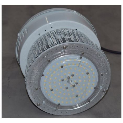 Luminaire suspendu LED 100W HIGHBAY blanc Ø 185mm 4000K 15690lm 230V détection HF opaque 120° IK10 IP65 AIRIS LHBL100WHP3