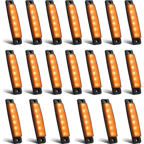 20PCS Feu de Gabarit Remorque Jaune, LED Feux de Gabarit Indicateurs De Position 12V pour Camion Remorque Camion Bus Bateau (1/5)