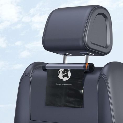 Trywise  Poubelle de voiture, nettoyage et rangement cachés, sacs poubelles jetables pliables suspendus avec 2 rouleaux de sacs poubelle, noir (1/4)