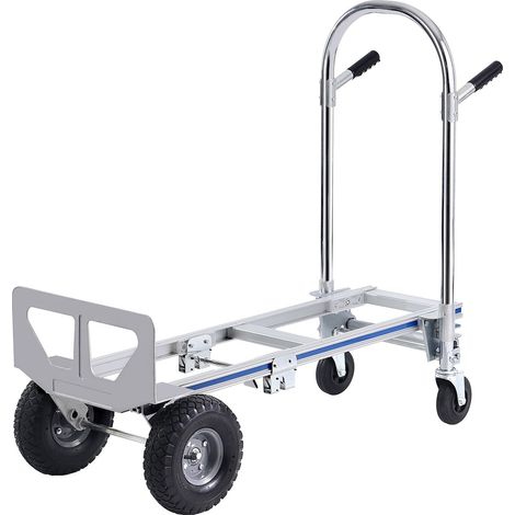 Chariot de manutention en aluminium 2 en 1, capacité de charge de 362,9 kg, chariot de manutention pliable et convertible robuste pour usage industriel, chariot utilitaire transformable en chariot à p (1/5)