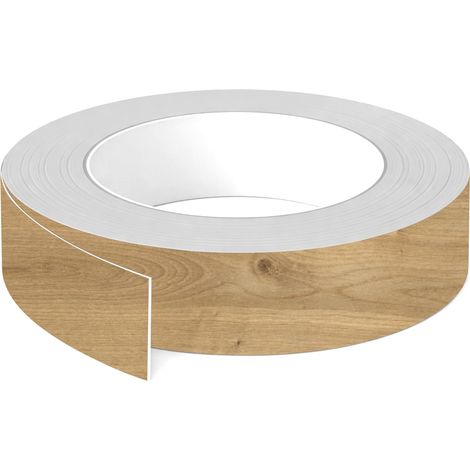 1x Bande de chant ABS sans colle 43 mm x 5 m épaisseur 0,8 mm facile à appliquer bricolage étagère meuble panneau plan de travail bois stratifié, Chêne Hamilton naturel (1/3)