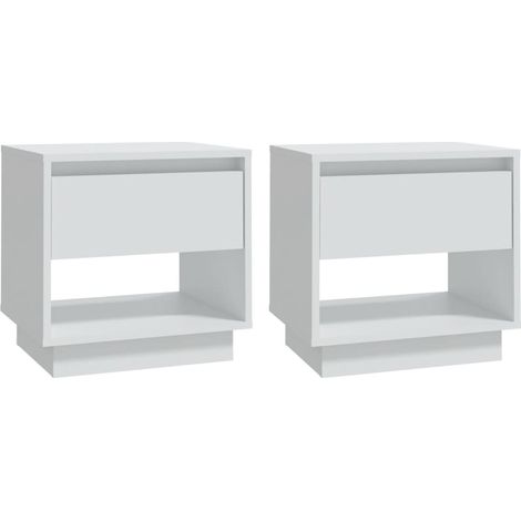 Maison Exclusive - Mesitas de noche 2 uds madera contrachapada bl (1/5)