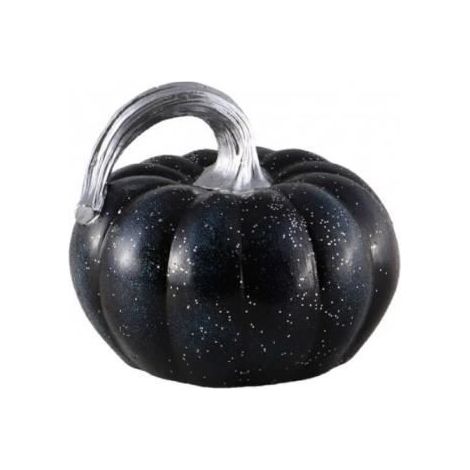 CITROUILLE EN RÉSINE NOIRE ET BLEUE 13CM- DECORS DE TABLE HALLOWEEN Noir