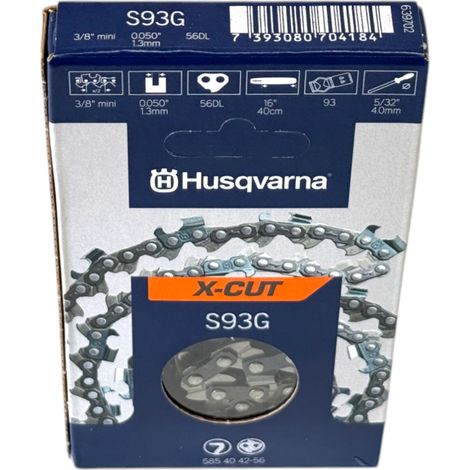 Chaîne Husqvarna X-CUT S93G 30 cm 3/8" 1,3 mm ( 585404245 ) pour tronçonneuse à chaîne