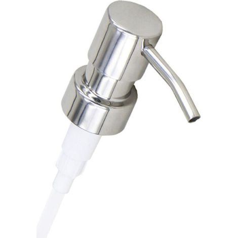 Pompe de remplacement en acier inoxydable poli pour distributeur de savon et de lotion. Convient aux flacons de 2,5 cm de diamètre. (1/5)