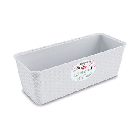 Vaso Natural Rett. Bianco 50X18 H 16 Stefanpl (1/9)