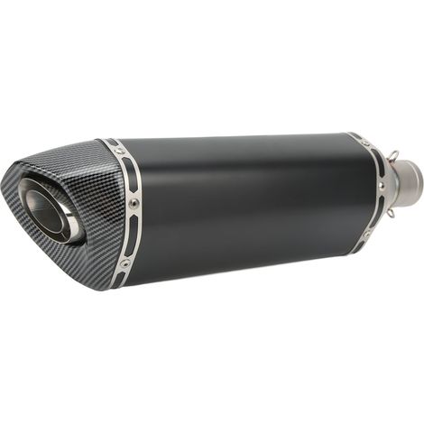 Pot d'échappement moto 480mm acier inoxydable antirouve lisse diamètre 38-51mm adaptable ATV UTV