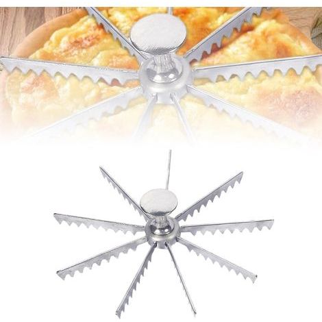 Coupe-tarte complet, marqueur de tarte 5/6/7/8/9/10/12 parts en alliage d'aluminium, diviseur de portions pour tarte, insert pour moule à tarte, séparateur de tarte, outils de cuisson pour fêtes (1/5)