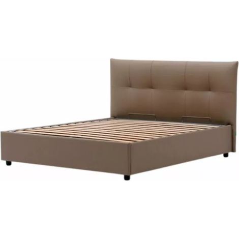 letto matrimoniale contenitore "easy" tortora 160x190 cm (1/4)