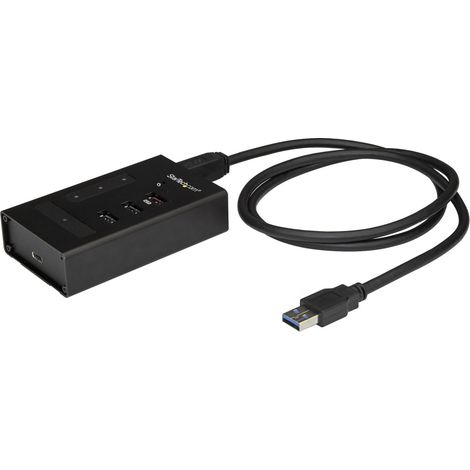 StarTech.com Hub USB 3.0 a 4 porte - USB Type-A a 1x USB-C e 3x USB-A - Hub USB commerciale in metallo - SuperSpeed USB 3.2 Gen (1/4)