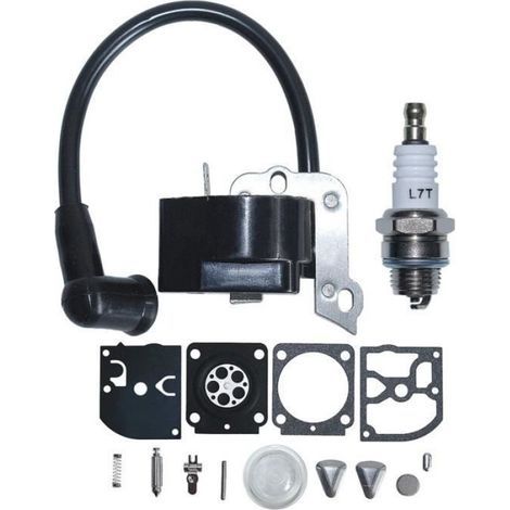 Kit réparation comprenant bobine et bougie compatible avec débroussailleuses HS45 et FS55, remplace 4140 400 1308, pour Stihl. (1/4)