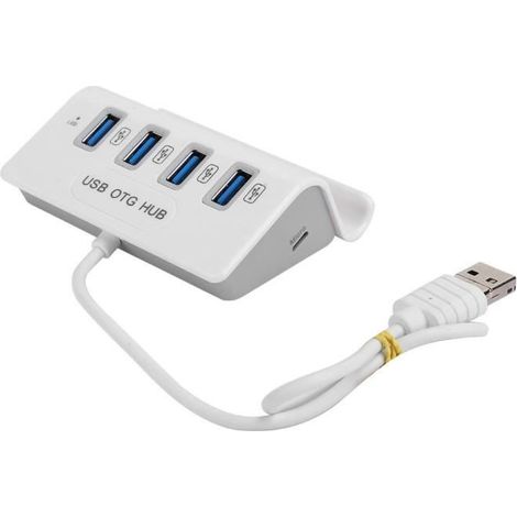 Sonew Hub d\'ordinateur Station d\'accueil USB2.0 hub de bureau USB-C micro-USB 4-en-1 Type-C accessoire pour ordinateur portable (1/4)