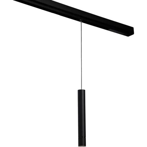 Faretto led a cilindro sospeso 8W nero per binario magnetico 48V luce calda naturale bianca Bianco freddo (1/5)