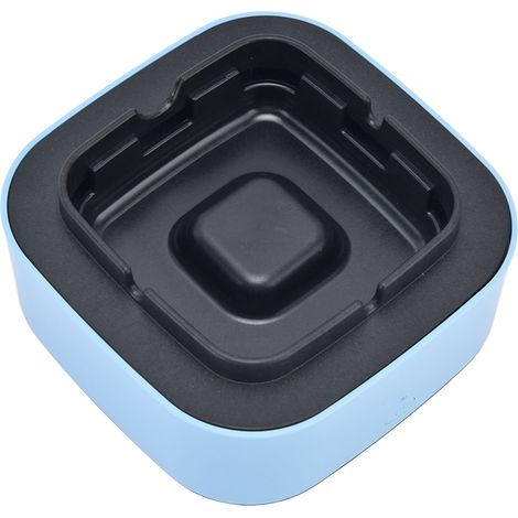 Luftreinigender Aschenbecher mit Ionisator und geruchsneutralisierenden Eigenschaften, Negativionenfilter, batterielos (mit zufälliger Dufttablette), blau (1/5)