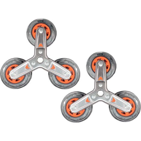 Roues monte-escaliers, roues de rechange pour chariots de supermarché, lot de 2 (1/5)