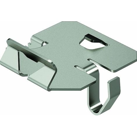 OBO Bettermann Pièce de serrage pour chemin de câbles pour fixation de séparateur Acier inoxydable, résistant à la rouille A2 1.4310 brut, post-trai..., 6062280 (1/2)