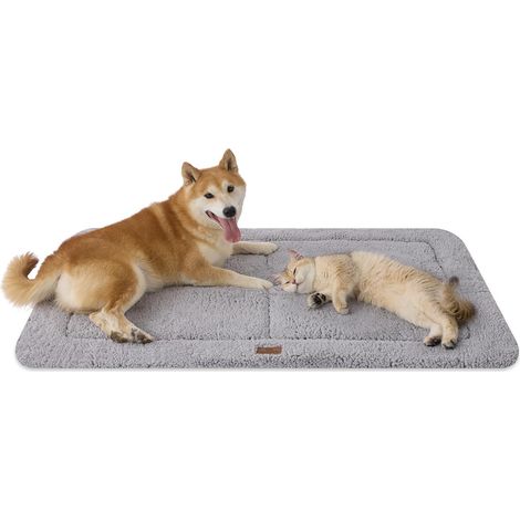Tapis de cage pour chien à profil bas, tapis de lit réversible lavable avec polaire ultra douce, design compact, tapis de niche pour animaux de compagnie de très grande taille, taille M, 121,9 (1/5)