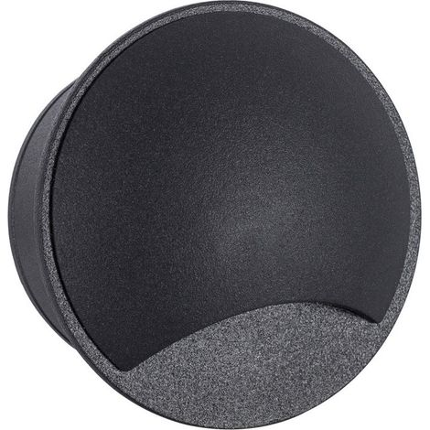 Merano Fargo Applique Extérieure Encastrable Sandy Noir Aluminium LED 3W 48Lm 3000K IP65