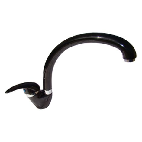 Rubinetto canna alta miscelatore monocomando per lavello nero - Mod. Vancouver