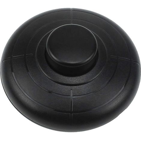 Round Foot Switch 250V/2A Foot Switch 2 or 3 Line Cables Foot Control Switch Foot Switch for Table Lamps and Floor Lamps Ø65mm x 28mm – Black (1/5)