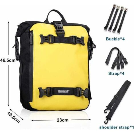 QORVA-Multifonctionnel sac de moto moto bagages 10L moto sacoches de selle sacs porte-bagages sac arrière jaune-Fei Yu