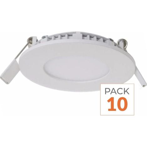 Spot LED Encastrable Rond BLANC 3W CCT - 3000K/4000K/6500K - Pack de 10 - SILAMP (1/2)