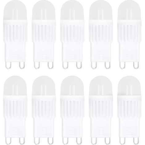 Ampoule LED G9 variable 2W 500lm, équivalent halogène 30W, pour lustre, plafonnier, applique murale, 220V, 10 pièces (1/5)