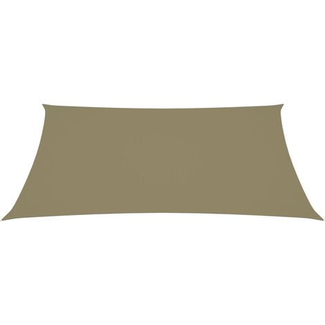 Voile d'ombrage, Protection Solaire, pour Jardin Terrasse Extérieur, Tissu Oxford rectangulaire 4x5 m Beige OIB8416E (1/5)