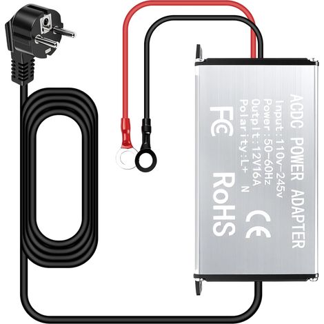 Adaptateur D'alimentation 230V à 12V Transformateur 230V 12V Alimentation de Chauffage Diesel 16A Convient aux Modèles 5 kW/8 kW Réchauffeur d'air diesel intégré (Norme européenne-Nouveau modèle) (1/5)