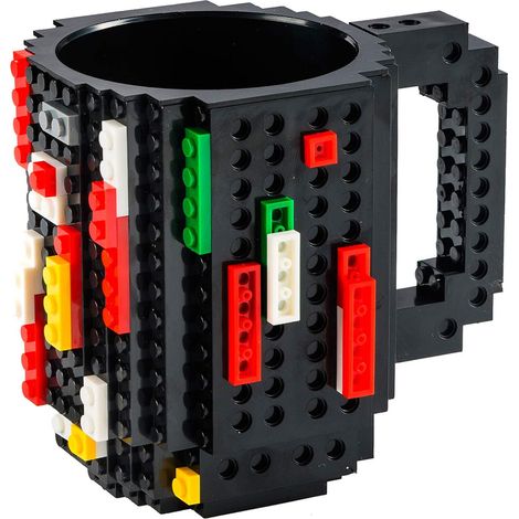 Build on Brick Mug Tasse à café en Briques - Tasse en Briques de Construction Tasse à café 350ml (Noir) (1/5)