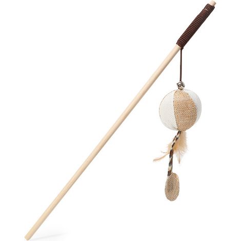 Baguette jouet pour chat, bâton en bois, interactive, griffoir, durable, intérieur-extérieur, type 2 (1/5)