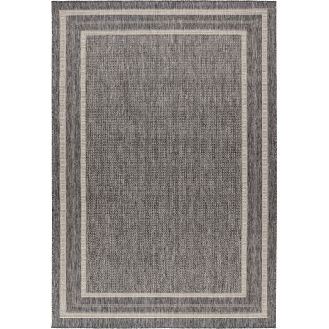 Tapis argenté plat et brillant intérieur extérieur - 170 x 120 cm (1/5)
