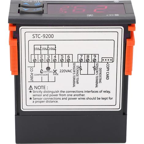 Digitales Thermostat mit zwei Sensoren und LED-Anzeige für Kühl-/Gefrierschränke, 220 V AC, Temperaturregler (1/5)
