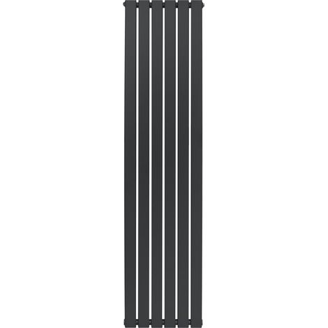 Radiateur Plat à 1 Colonne 1800 x 420 mm en Acier Carbone Gris Anthracite Chauffage Centrale Moderne Verticale Monté Sur Mur Cuisine Salle de Bain [Brosse de Nettoyage & Supports INCLUSES]